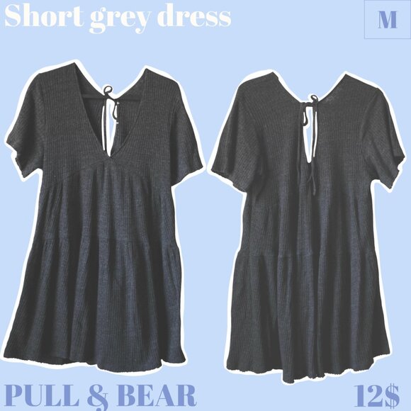 Pull & Bear - Short grey dress - Picture 1 of 3